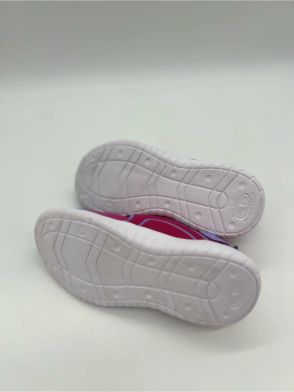 Athletic Works Girls Sneakers Purple Pink Sz 2 Memory Foam